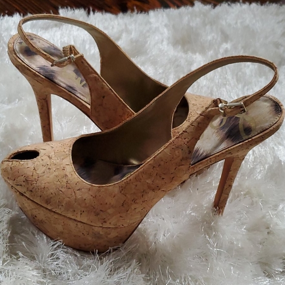 Sam Edelman Novato Cork Platform Sling Back Sz.6US - Picture 3 of 6